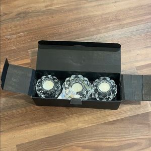 Orrefors Raspberry Votives 3 piece